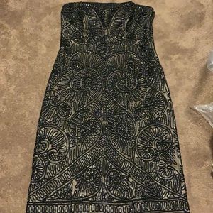 Sue Wong beaded strapless dress size 4